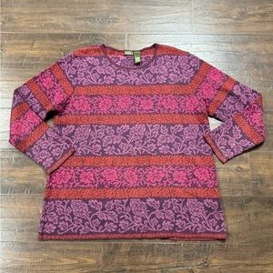 L.L. Bean Women’s Long Sleeve Floral Print Top Size Large